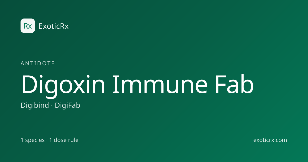 Digoxin Immune Fab (Digibind, DigiFab) Dosage | ExoticRx